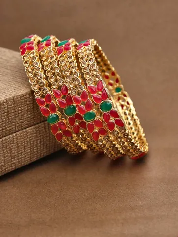 Antique Bangles in Gold finish - 3229