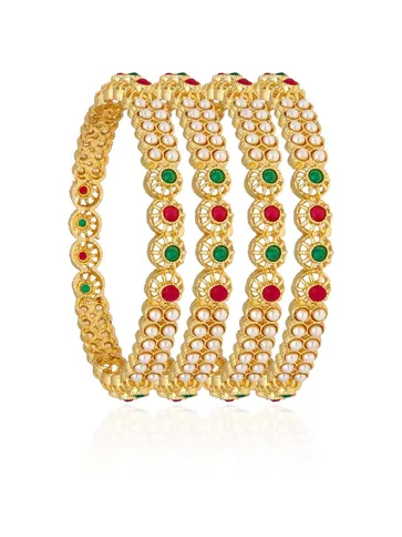 Antique Bangles in Gold finish - 3148