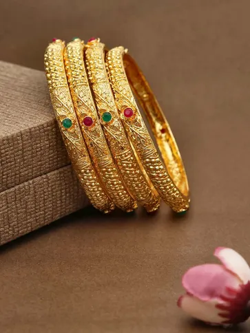 Antique Bangles in Gold finish - 3270