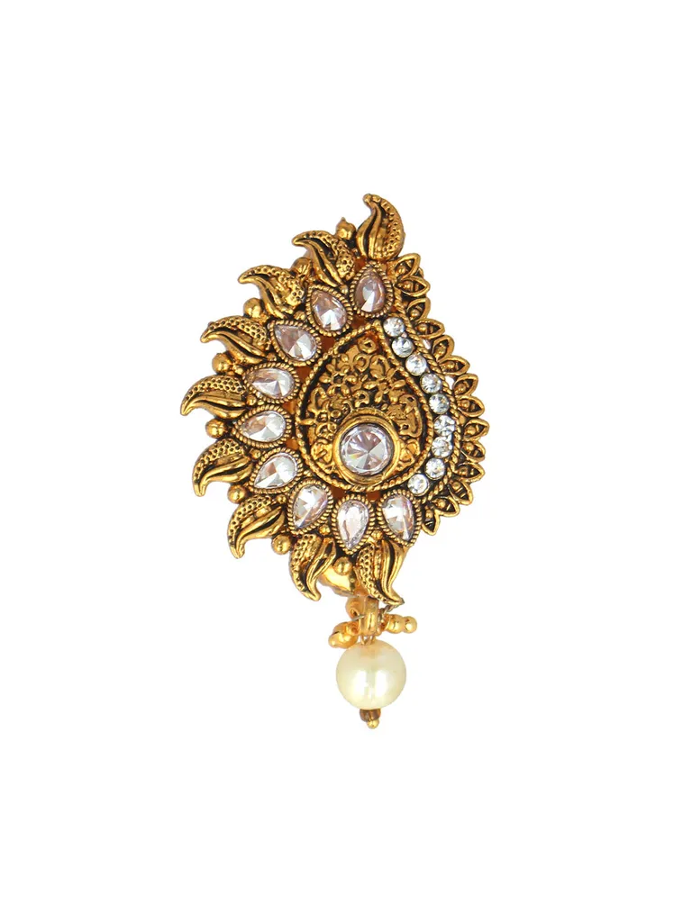 Antique Saree Pins in Gold finish - CNB42423