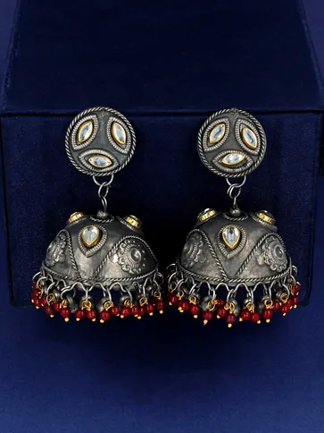 Kundan Jhumka Earrings in Two Tone finish - YGI30