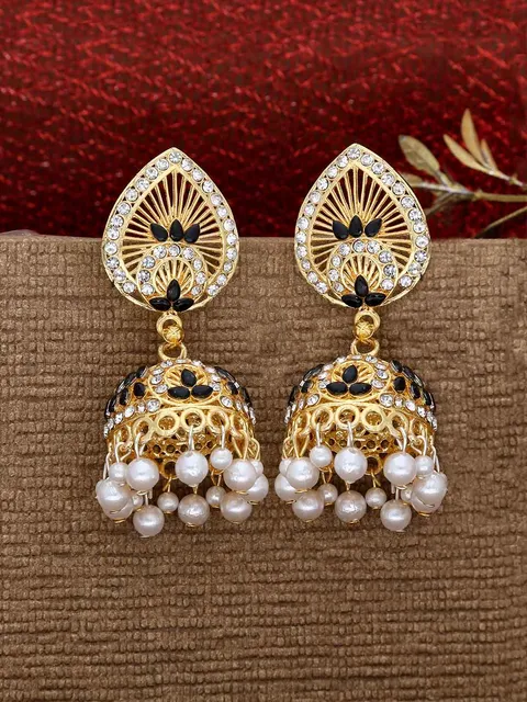Antique Jhumka Earrings in Gold finish - MIJ172