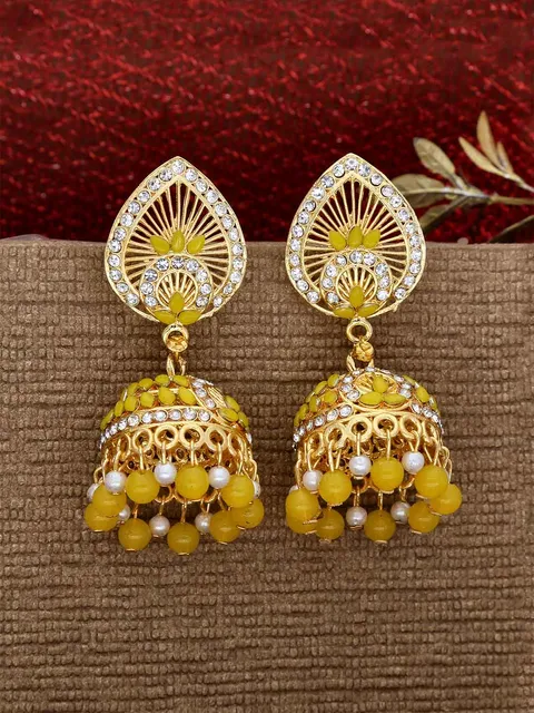Antique Jhumka Earrings in Gold finish - MIJ171