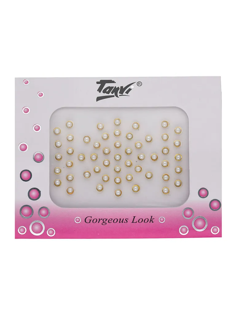 Traditional Bindis in White color - MOTI2