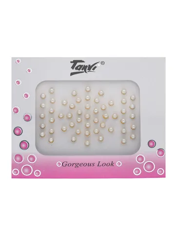 Traditional Bindis in White color - MOTI1