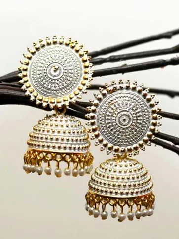 Meenakari Jhumka Earrings in Gold finish - ER52