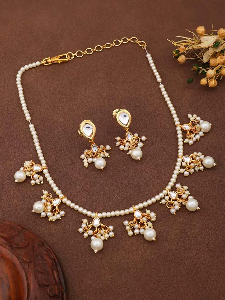 Pearl Necklace Set in Gold finish - NCK240