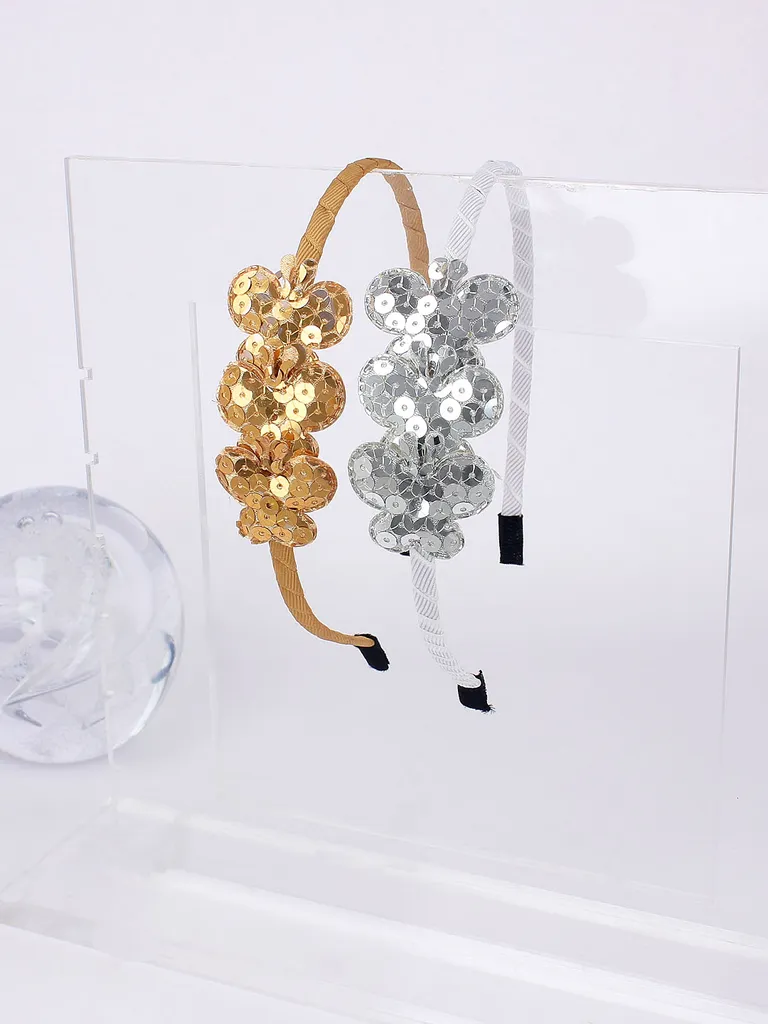 Fancy Hair Band in Gold & Silver color - GRL6
