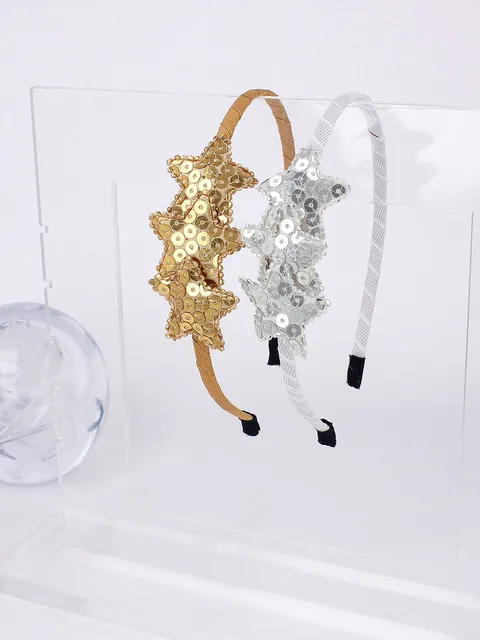 Fancy Hair Band in Gold & Silver color - GRL8