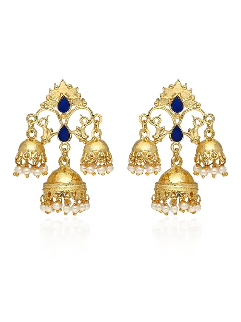 Antique Jhumka Earrings in Gold finish - S19843
