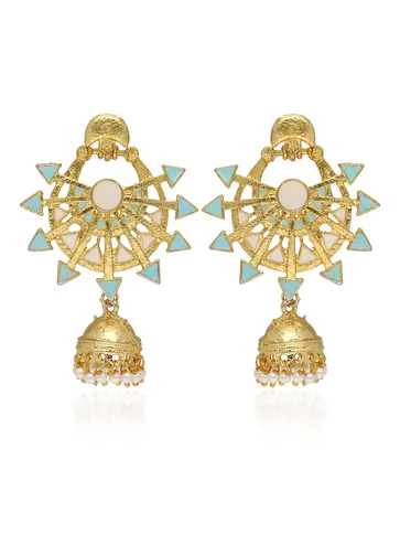 Antique Jhumka Earrings in Gold finish - S34833