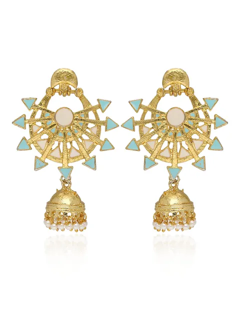 Antique Jhumka Earrings in Gold finish - S34833
