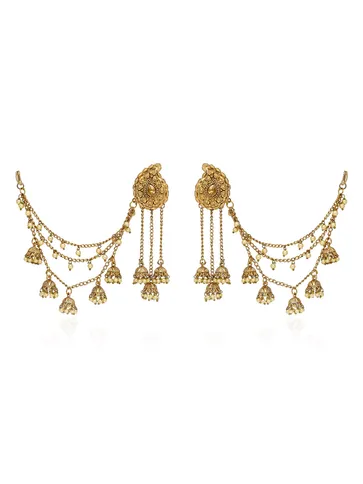 Antique Jhumka Earrings in Gold finish - S34922