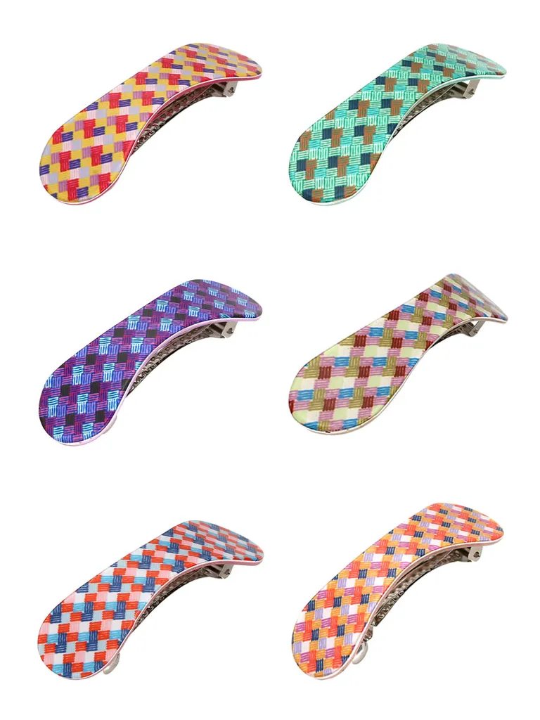 Printed Hair Clip in Assorted color - KIN62