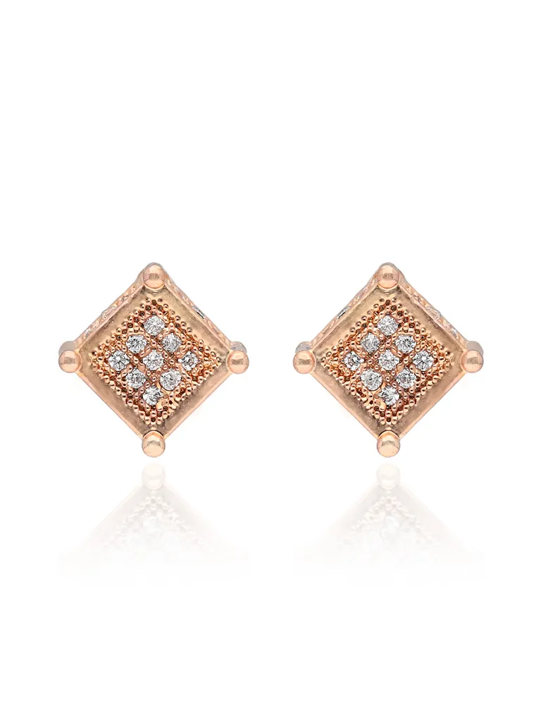 AD / CZ Tops / Studs in Rose Gold finish - AYCRG689