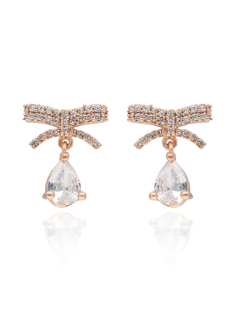 AD / CZ Earrings in Rose Gold finish - CNB8205