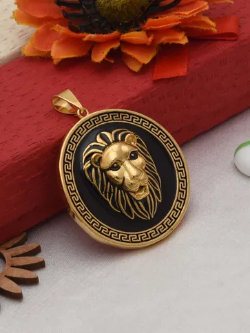 Lion Pendant in Gold finish for Men - PD-4A-246