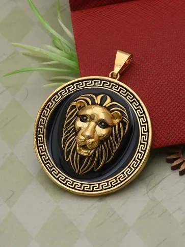 Lion Pendant in Gold finish for Men - PD-4A-246