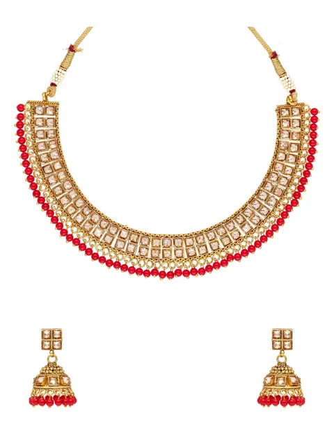 Antique Gold Necklace Set - CNB857