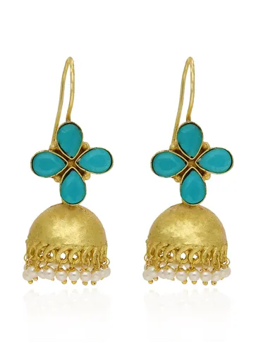 Antique Jhumka Earrings in Gold finish - S35169