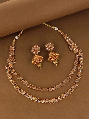 Antique Gold Necklace Set - CNB887