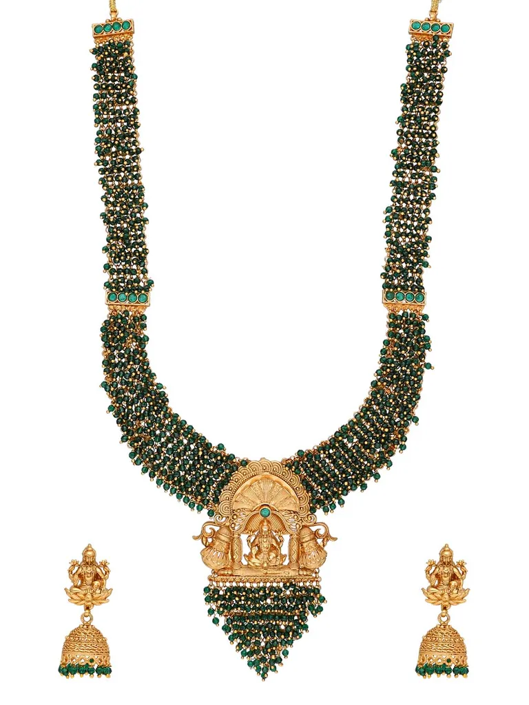 Temple Long Necklace Set in Rajwadi finish - AMN812
