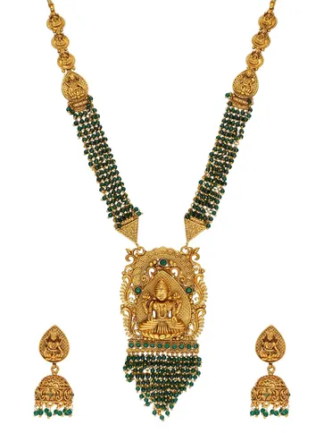 Temple Long Necklace Set in Rajwadi finish - AMN814