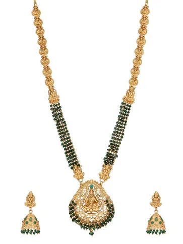 Temple Long Necklace Set in Rajwadi finish - AMN815