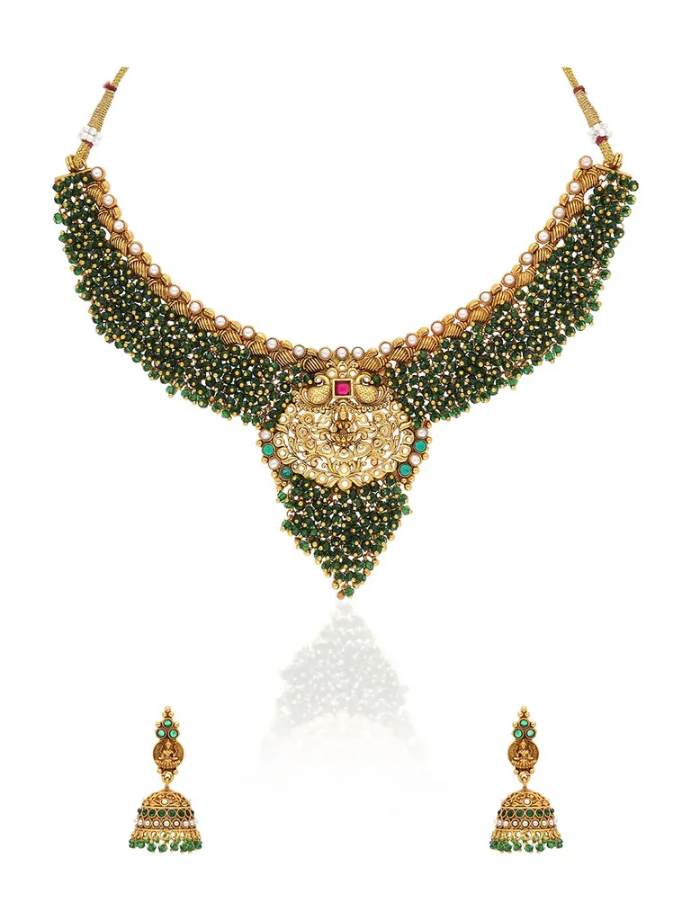 Temple Necklace Set in Gold finish - MID198