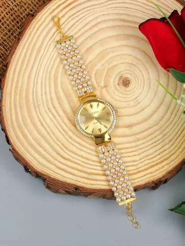 Pearl Watch in Gold finish - HRS405