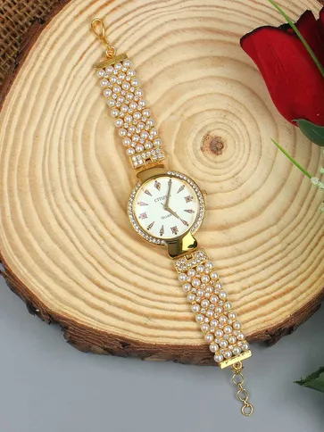 Pearl Watch in Gold finish - HRS404