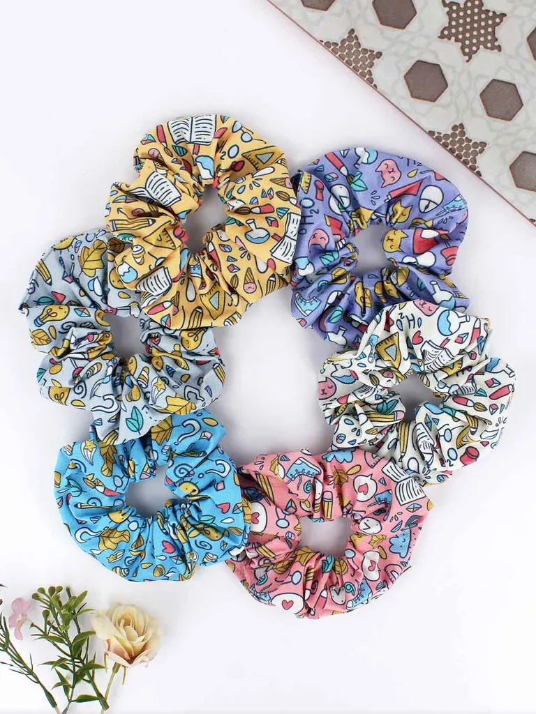 Printed Scrunchies in Assorted color - NRS105
