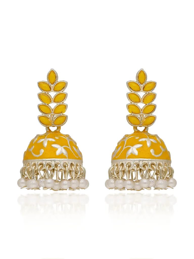 Meenakari Jhumka Earrings in Gold finish - PSR458