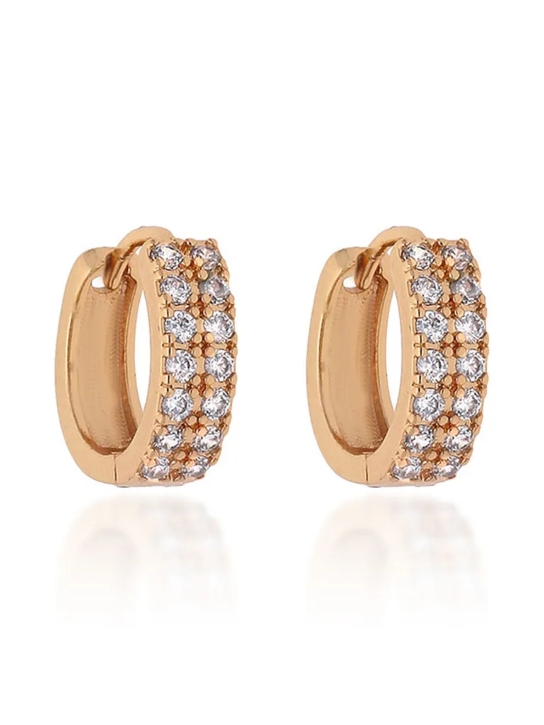 AD / CZ Bali type Earrings in Gold finish - CNB19231