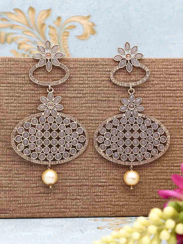 Traditional Long Earrings in Gold finish - CNB688