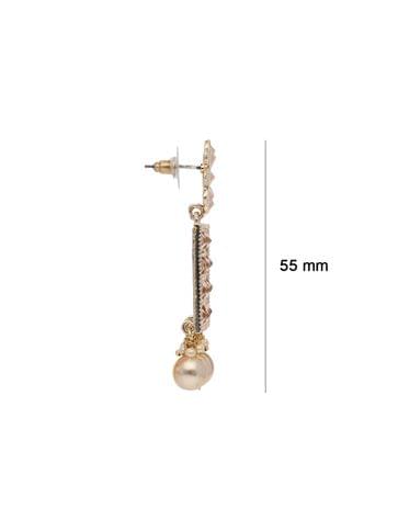 Traditional Dangler Earrings in Rose Gold finish - CNB21791