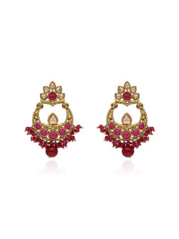 Reverse AD Dangler Earrings in Mehendi finish - CNB33338