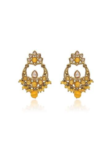 Reverse AD Dangler Earrings in Mehendi finish - CNB33340