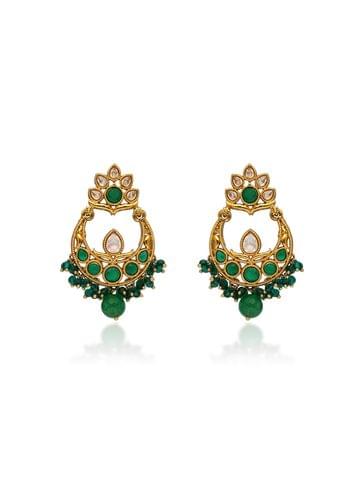 Reverse AD Dangler Earrings in Mehendi finish - CNB33339