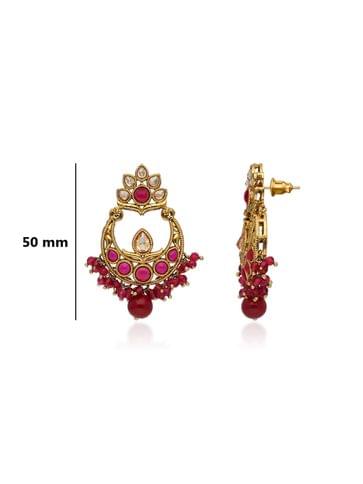 Reverse AD Dangler Earrings in Mehendi finish - CNB33344
