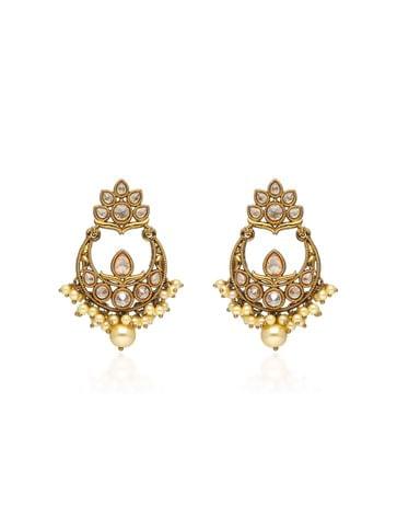 Reverse AD Dangler Earrings in Mehendi finish - CNB33345