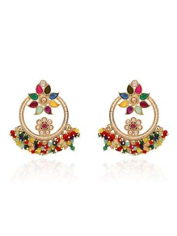 Reverse AD Dangler Earrings in Gold finish - CNB30942