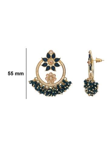 Reverse AD Dangler Earrings in Gold finish - CNB30942