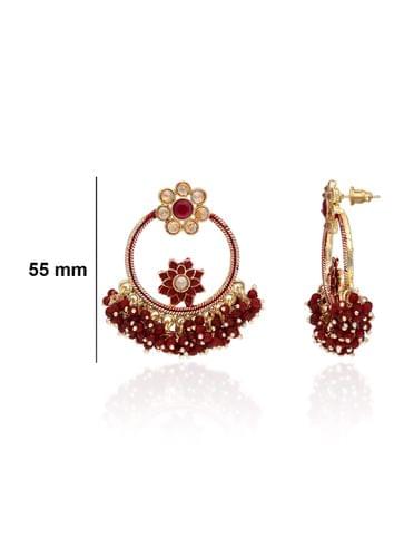 Reverse AD Dangler Earrings in Gold finish - CNB30934