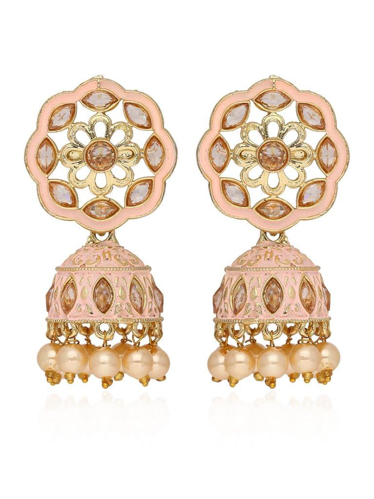 Meenakari Jhumka Earrings in Gold finish - CNB41209