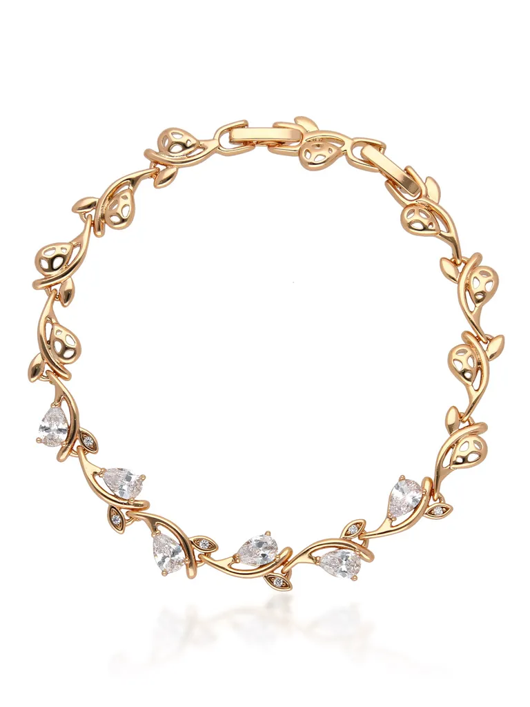 AD / CZ Loose / Link Bracelet in Gold finish - CNB36229