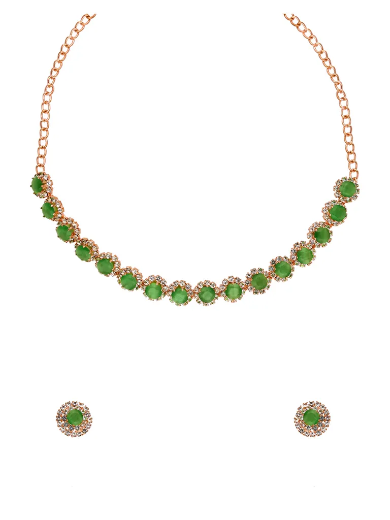 Western Necklace Set in Rose Gold finish - CNB34979