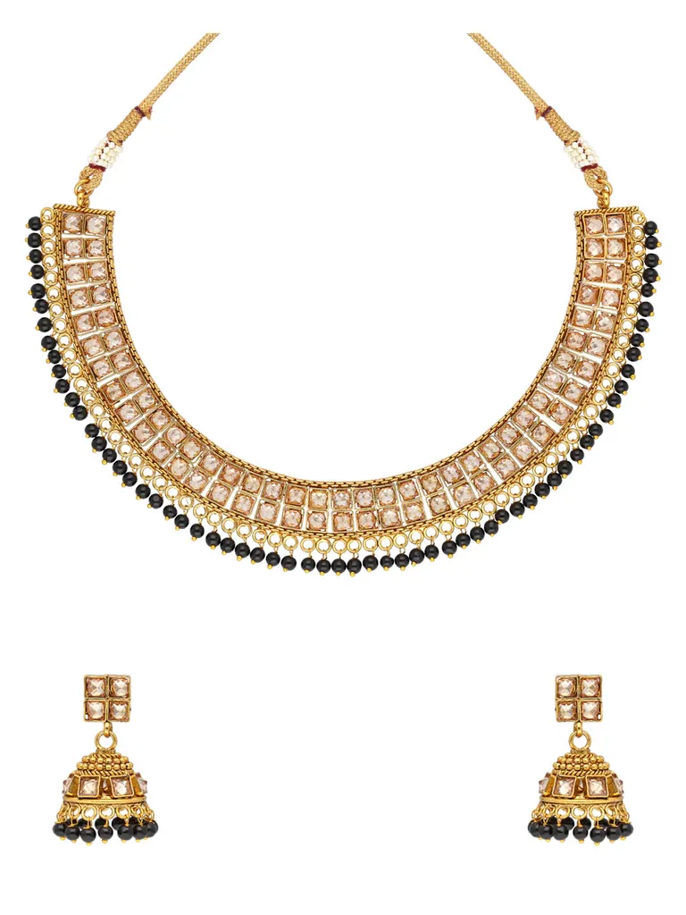 Antique Necklace Set in Gold finish - CNB860