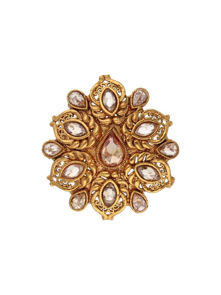Reverse AD Finger Ring in High Gold finish - SRESAF46LC