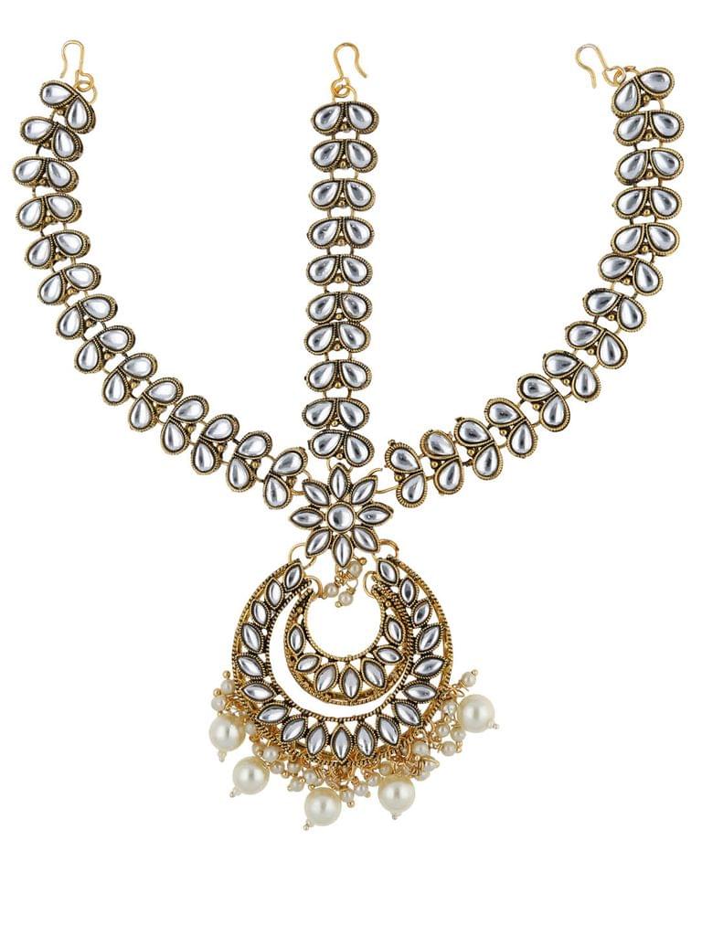 Kundan Matha Patti in Gold finish - CNB22225